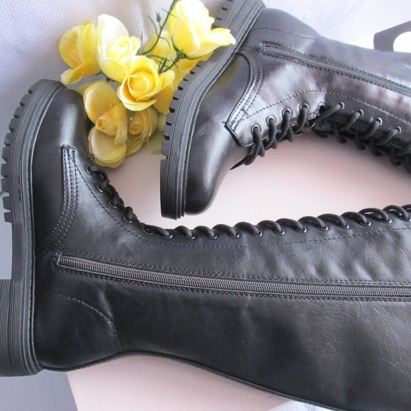 SO LULLABIES BLACK KNEE HIGH BOOTS (SIZE 7) - Picture 11 of 16